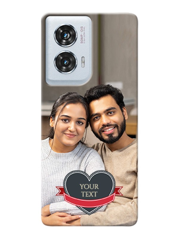 Custom Motorola Edge 50 Fusion Custom Hard Phone Case - Just Married Couple Design