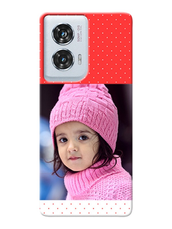 Custom Motorola Edge 50 Fusion Custom Hard Phone Case - Red Pattern Design