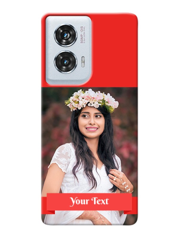 Custom Motorola Edge 50 Fusion Custom Hard Phone Case - Simple Red Color Design