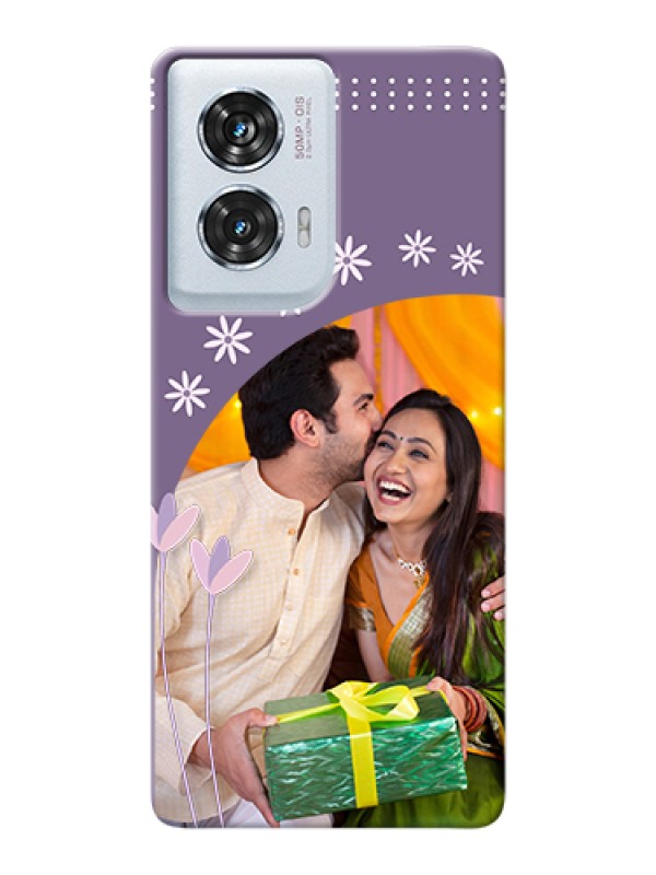 Custom Motorola Edge 50 Fusion Custom Hard Phone Case - Lavender Flowers Design