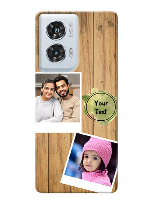 Custom Motorola Edge 50 Fusion Custom Hard Phone Case - Wooden Texture Design