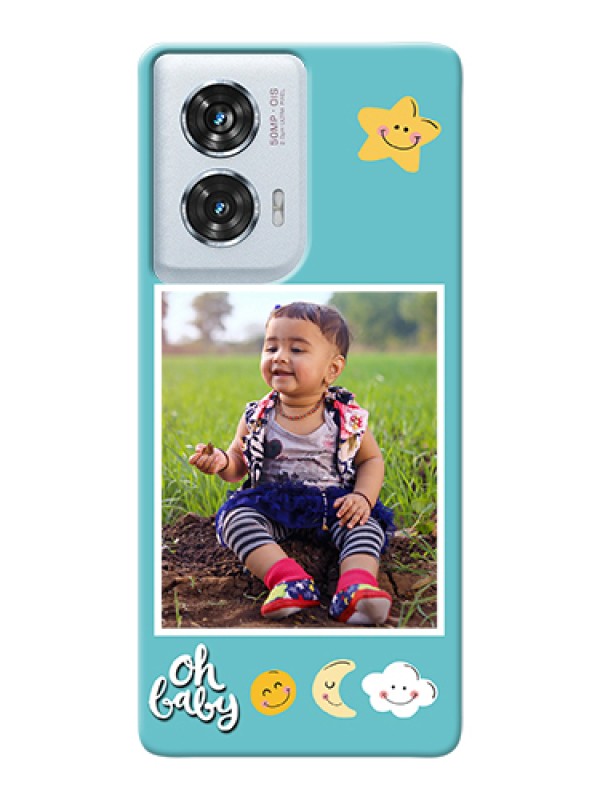 Custom Motorola Edge 50 Fusion Custom Hard Phone Case - Smiley Kids Stars Design