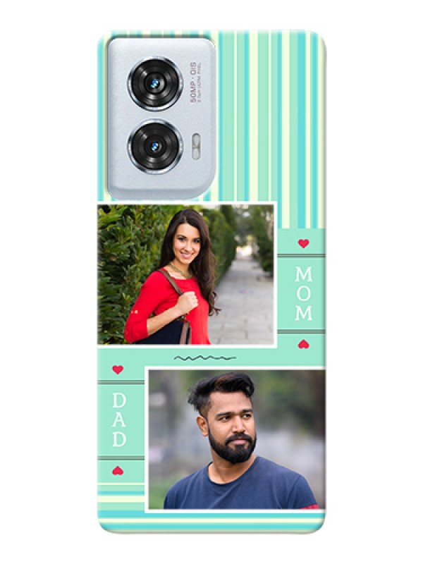 Custom Motorola Edge 50 Fusion Custom Hard Phone Case - Mom & Dad Pic Design