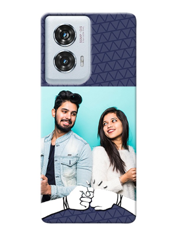 Custom Motorola Edge 50 Fusion Custom Hard Phone Case - With Best Friends Design