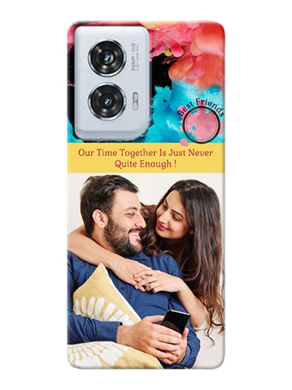 Custom Motorola Edge 50 Fusion Custom Hard Phone Case - Quote With Acrylic Painting Design