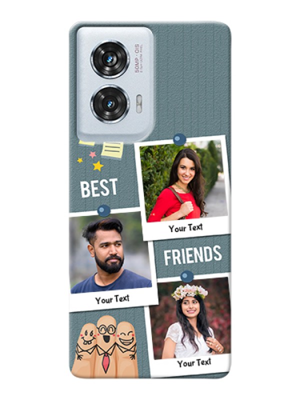 Custom Motorola Edge 50 Fusion Custom Hard Phone Case - Sticky Frames And Friendship Design