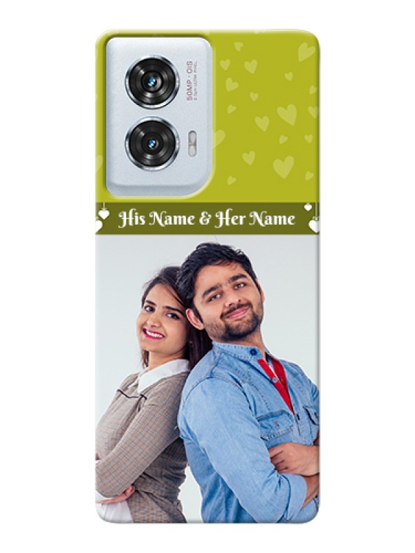 Custom Motorola Edge 50 Fusion Custom Hard Phone Case - You & Me Heart Design