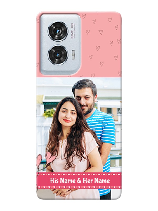 Custom Motorola Edge 50 Fusion Custom Hard Phone Case - Love Design Peach Color