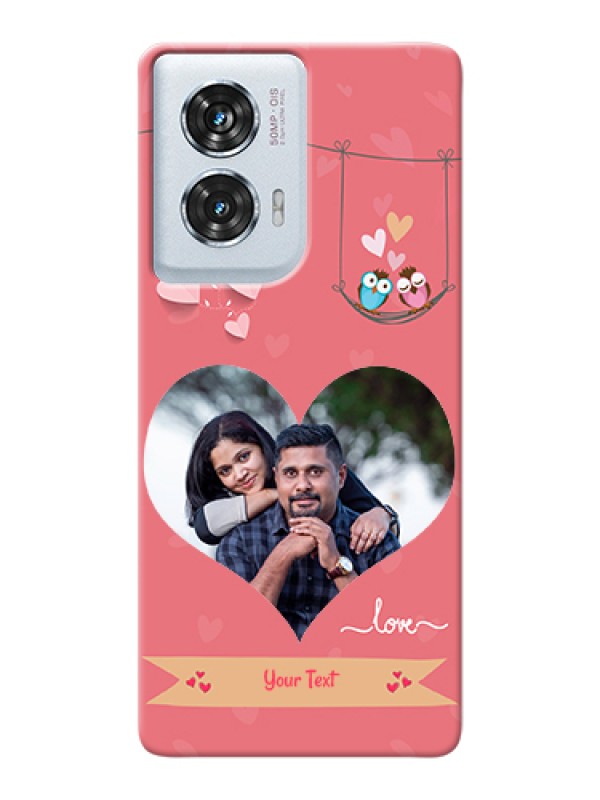 Custom Motorola Edge 50 Fusion Custom Hard Phone Case - Peach Color Love Design