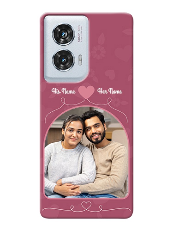 Custom Motorola Edge 50 Fusion Custom Hard Phone Case - Love Floral Design