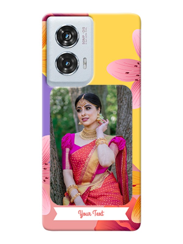 Custom Motorola Edge 50 Fusion Custom Hard Phone Case - 3 Image With Vintage Floral Design