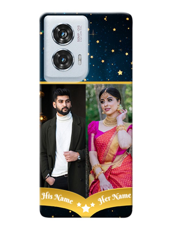 Custom Motorola Edge 50 Fusion Custom Hard Phone Case - Galaxy Stars Backdrop Design