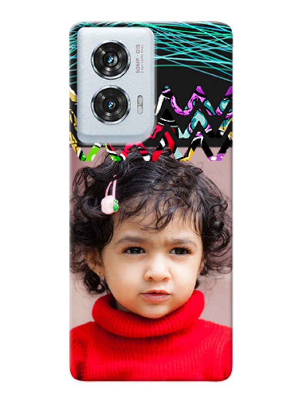 Custom Motorola Edge 50 Fusion Custom Hard Phone Case - Neon Abstract Design