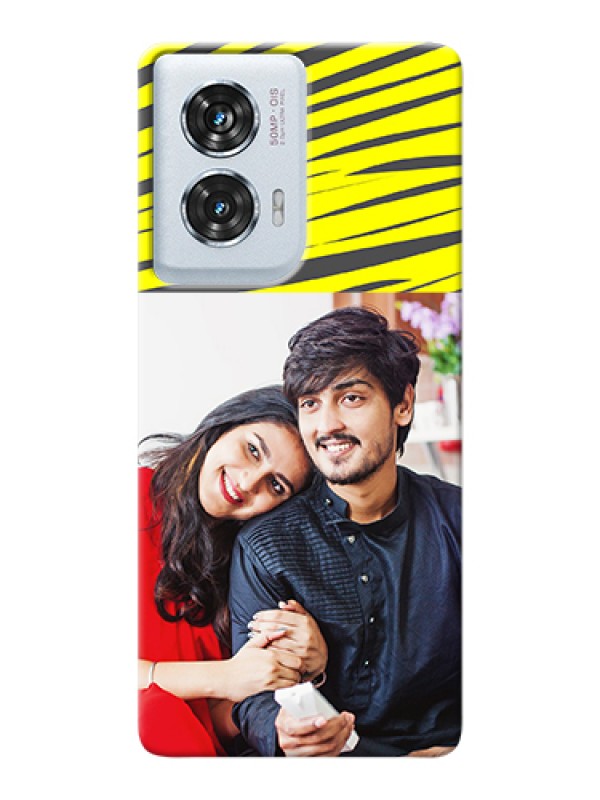 Custom Motorola Edge 50 Fusion Custom Hard Phone Case - Yellow Abstract Design