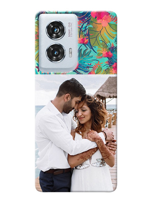 Custom Motorola Edge 50 Fusion Custom Hard Phone Case - Watercolor Floral Design