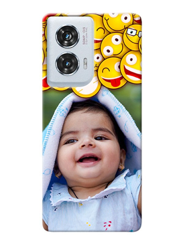 Custom Motorola Edge 50 Fusion Custom Hard Phone Case - With Smiley Emoji Design