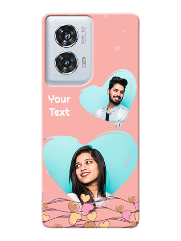 Custom Motorola Edge 50 Fusion Custom Hard Phone Case - Love Doodle Design