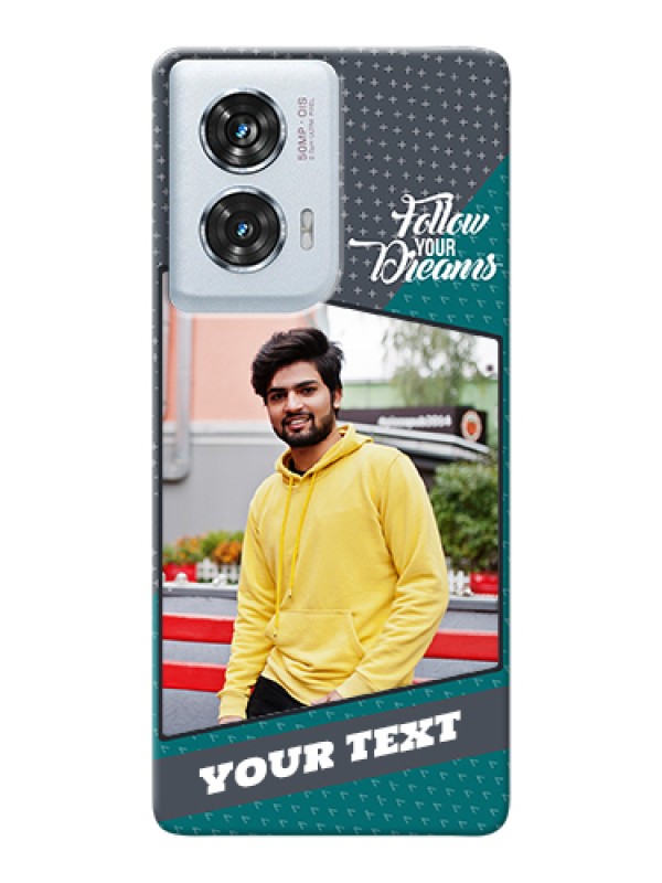 Custom Motorola Edge 50 Fusion Custom Hard Phone Case - Background Pattern Design With Quote