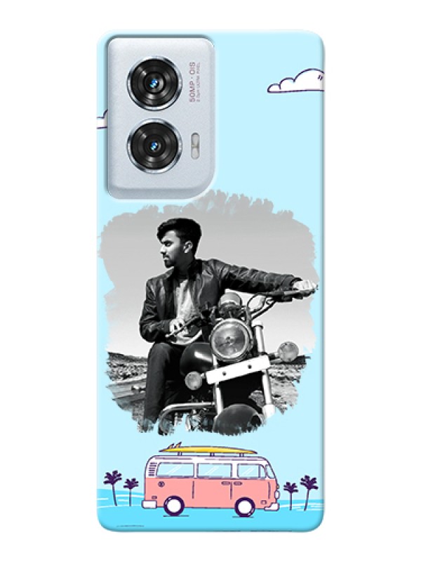 Custom Motorola Edge 50 Fusion Custom Hard Phone Case - Travel & Adventure Design