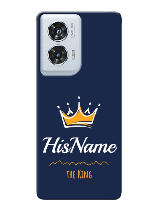 Custom Motorola Edge 50 Fusion Custom Hard Phone Case - King With Name Design
