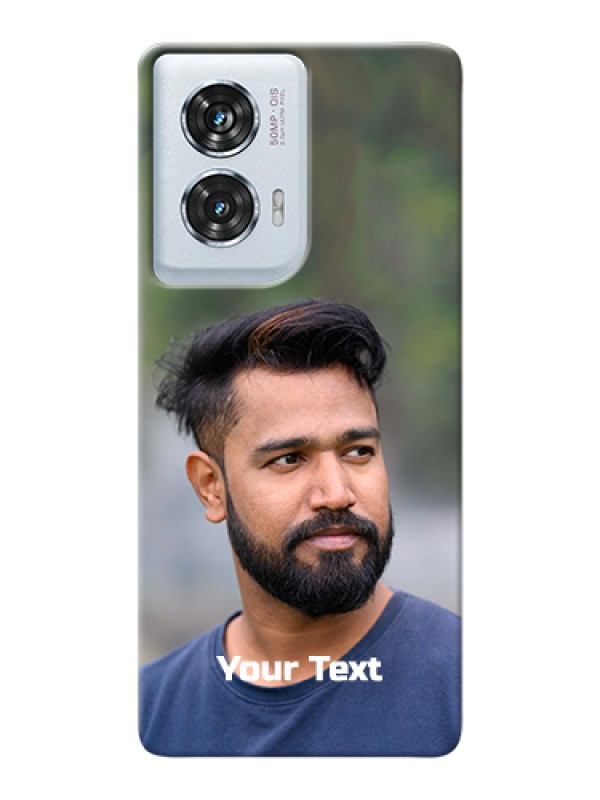 Custom Motorola Edge 50 Fusion Custom Hard Phone Case - Photo With Text Design