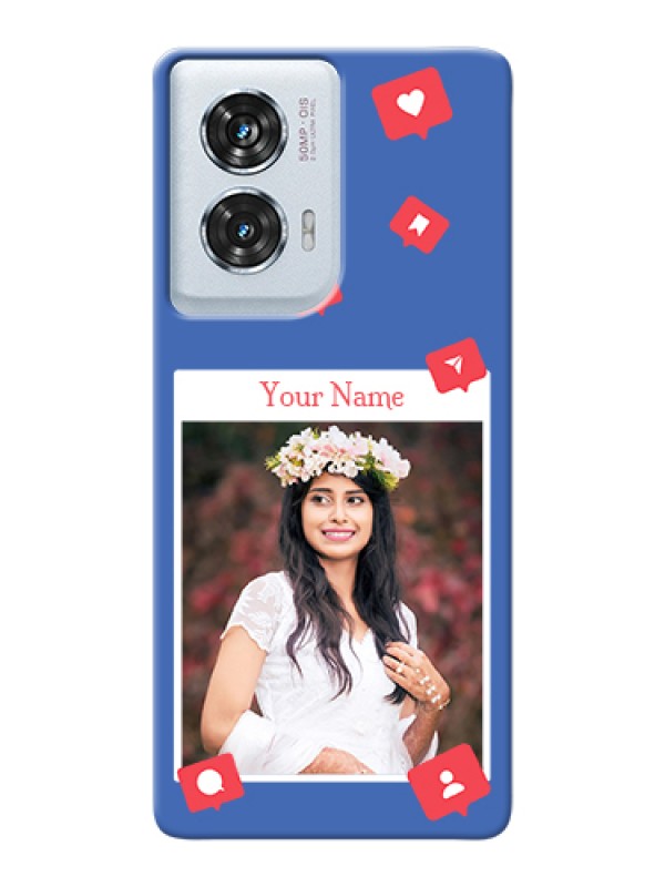 Custom Motorola Edge 50 Fusion Custom Hard Phone Case - Like Share And Comment Design