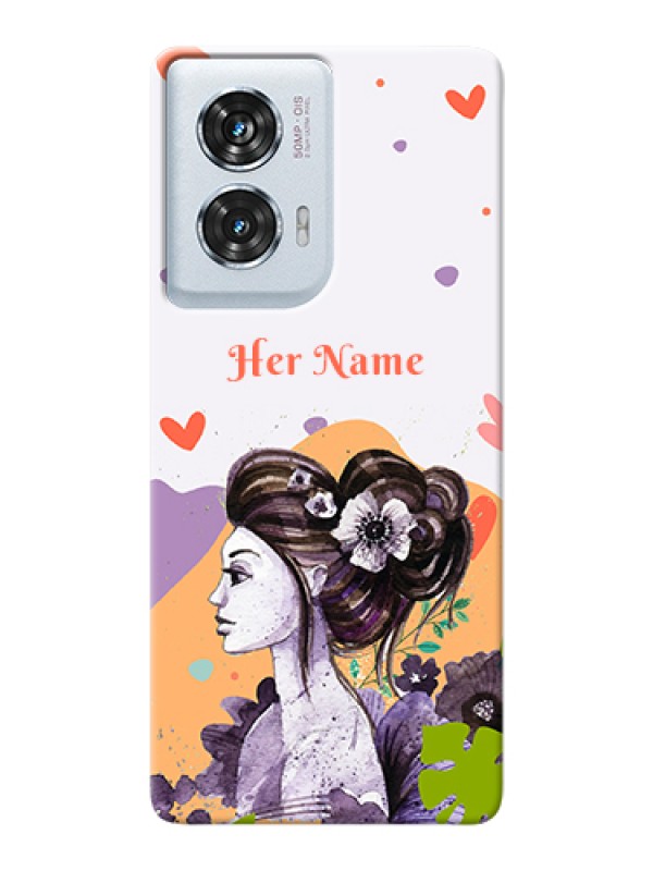 Custom Motorola Edge 50 Fusion Custom Hard Phone Case - Woman And Nature Design