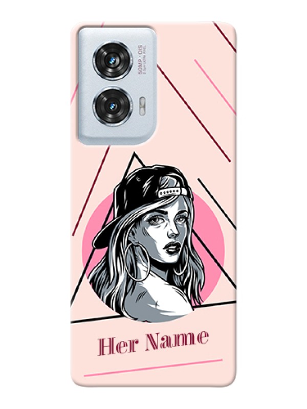 Custom Motorola Edge 50 Fusion Custom Hard Phone Case - Rockstar Girl Design