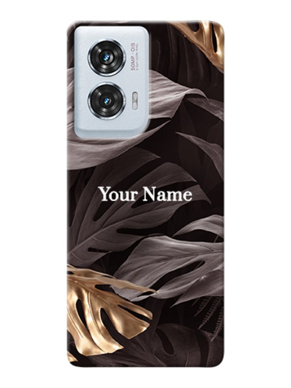 Custom Motorola Edge 50 Fusion Custom Hard Phone Case - Wild Leaves Digital Paint Design