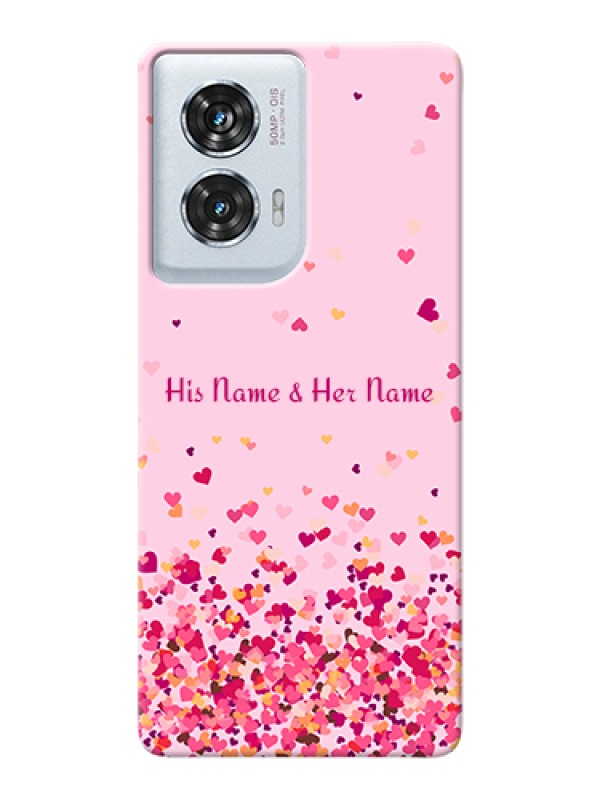 Custom Motorola Edge 50 Fusion Custom Hard Phone Case - Floating Hearts Design