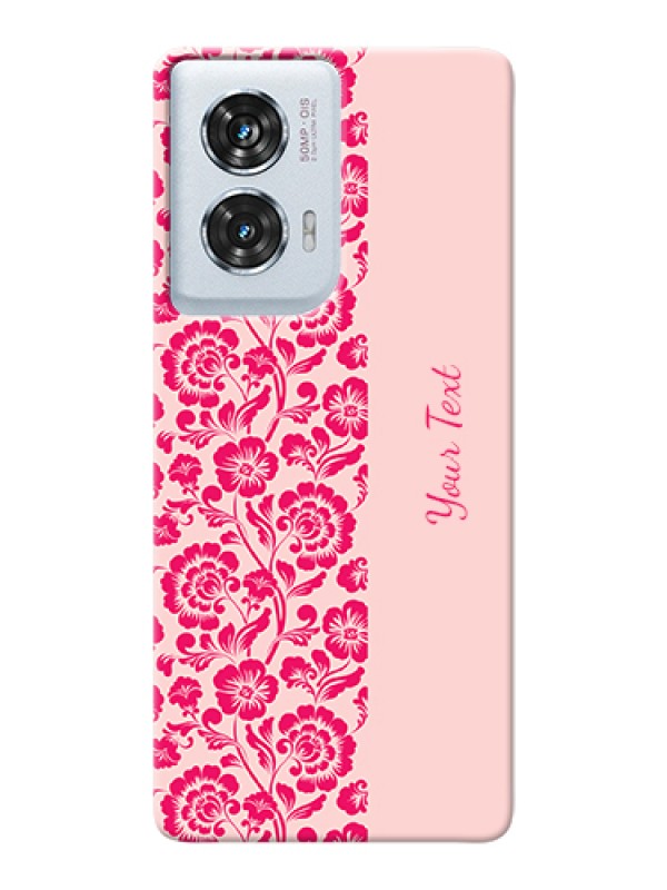 Custom Motorola Edge 50 Fusion Custom Hard Phone Case - Attractive Floral Pattern Design