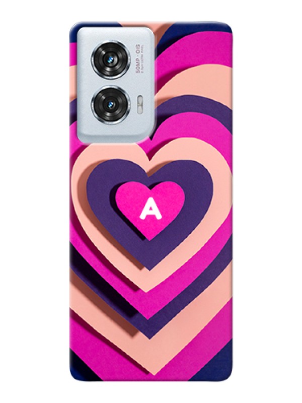 Custom Motorola Edge 50 Fusion Custom Hard Phone Case - Cute Heart Pattern Design