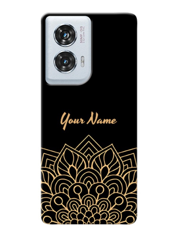 Custom Motorola Edge 50 Fusion Custom Hard Phone Case - Golden Mandala Design
