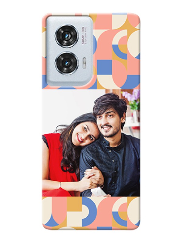 Custom Motorola Edge 50 Fusion Custom Hard Phone Case - Semi - Circle Maze Pattern Design