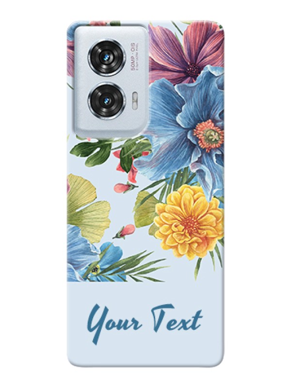 Custom Motorola Edge 50 Fusion Custom Hard Phone Case - Stunning Watercolored Flowers Painting Design