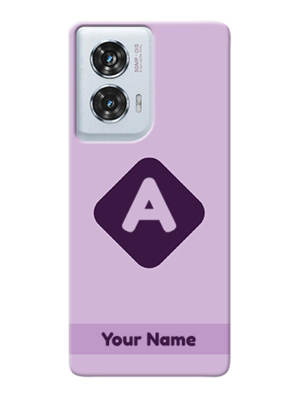 Custom Motorola Edge 50 Fusion Custom Hard Phone Case - Custom Letter In Curved Badge Design