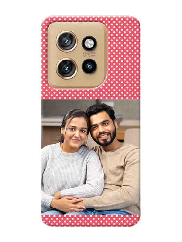 Custom Motorola Edge 50 Neo Custom Mobile Case with White Dotted Design