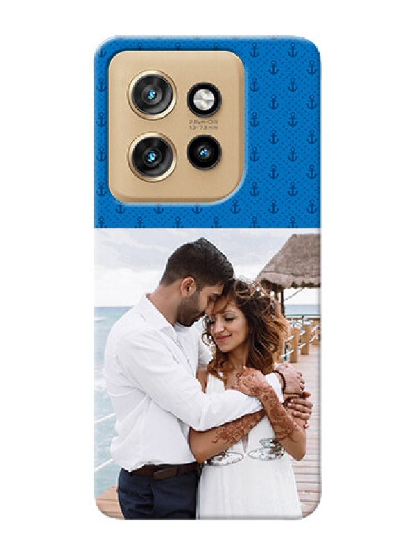 Custom Motorola Edge 50 Neo Mobile Phone Covers: Blue Anchors Design