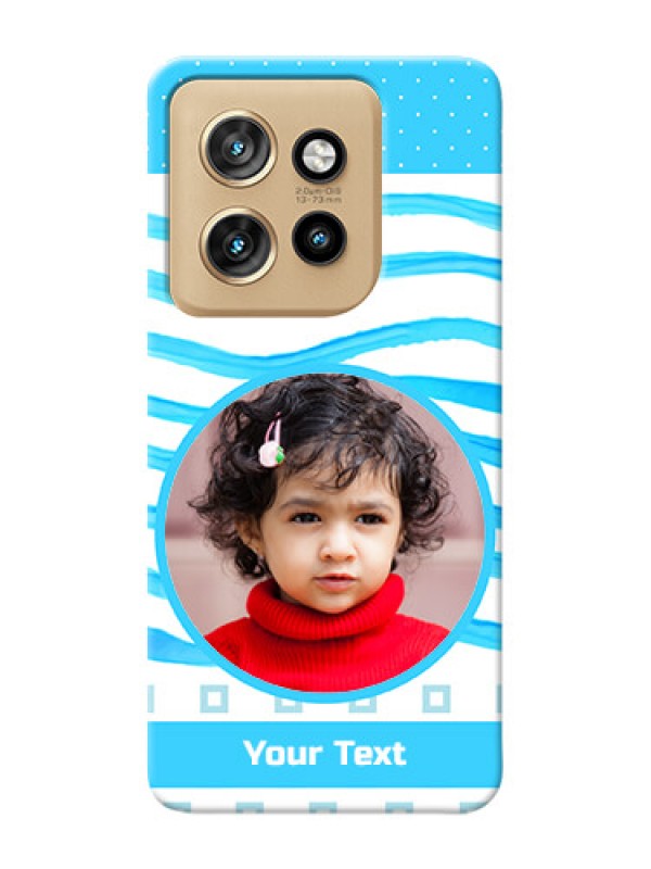 Custom Motorola Edge 50 Neo phone back covers: Simple Blue Case Design