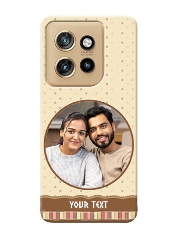 Custom Motorola Edge 50 Neo Mobile Cases: Brown Dotted Mobile Case Design