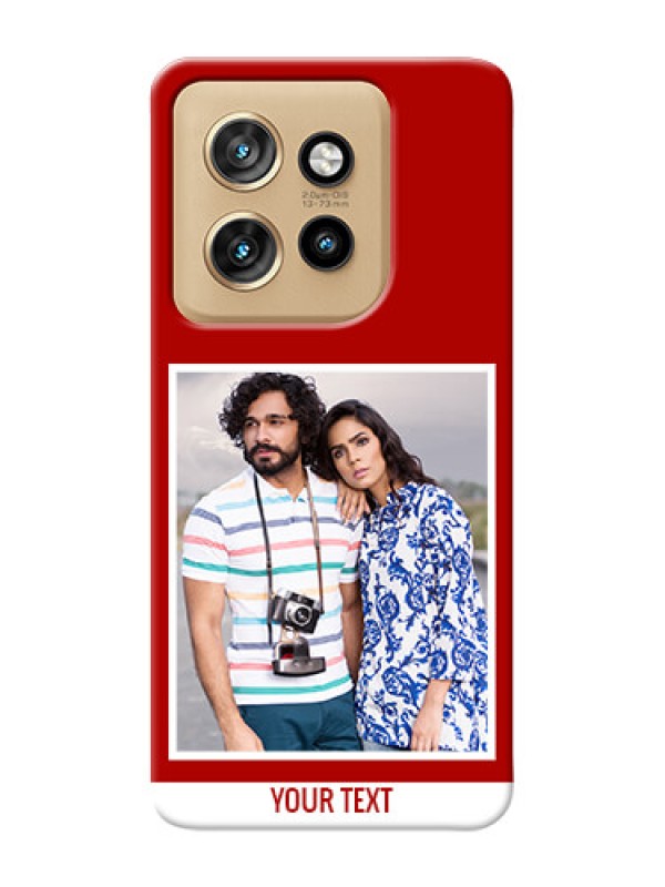 Custom Motorola Edge 50 Neo mobile phone covers: Simple Red Color Design