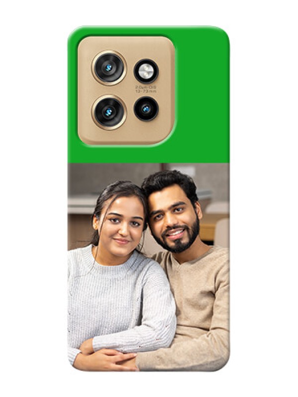 Custom Motorola Edge 50 Neo Personalised mobile covers: Green Pattern Design