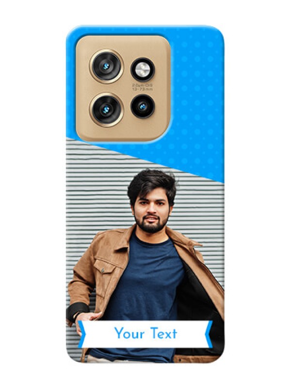 Custom Motorola Edge 50 Neo Personalized Mobile Covers: Simple Blue Color Dotted Design