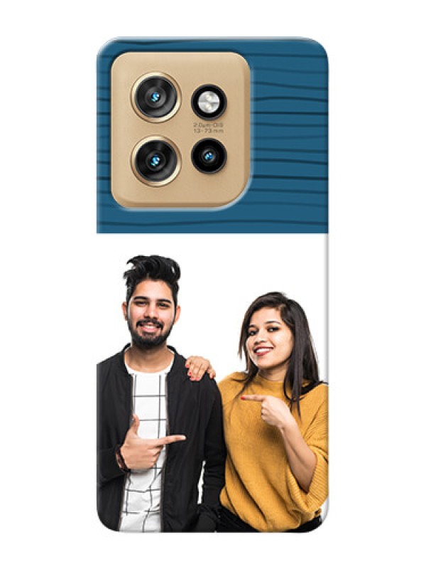 Custom Motorola Edge 50 Neo Custom Phone Cases: Blue Pattern Cover Design