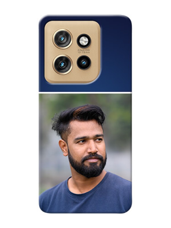 Custom Motorola Edge 50 Neo Mobile Cases: Simple Royal Blue Design