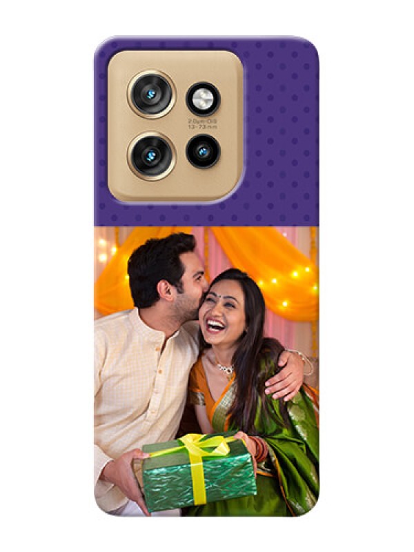 Custom Motorola Edge 50 Neo mobile phone cases: Violet Pattern Design