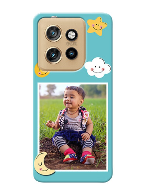 Custom Motorola Edge 50 Neo Personalised Phone Cases: Smiley Kids Stars Design