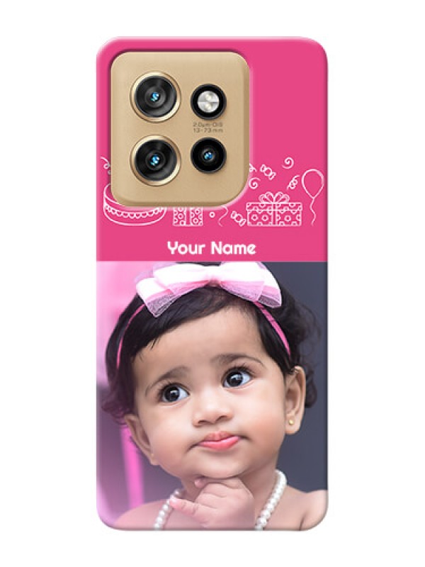 Custom Motorola Edge 50 Neo Custom Mobile Cover with Birthday Line Art Design