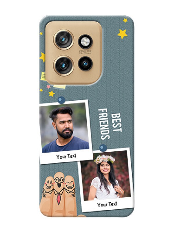 Custom Motorola Edge 50 Neo Mobile Cases: Sticky Frames and Friendship Design