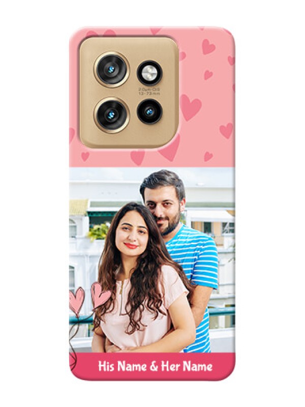 Custom Motorola Edge 50 Neo phone back covers: Love Design Peach Color